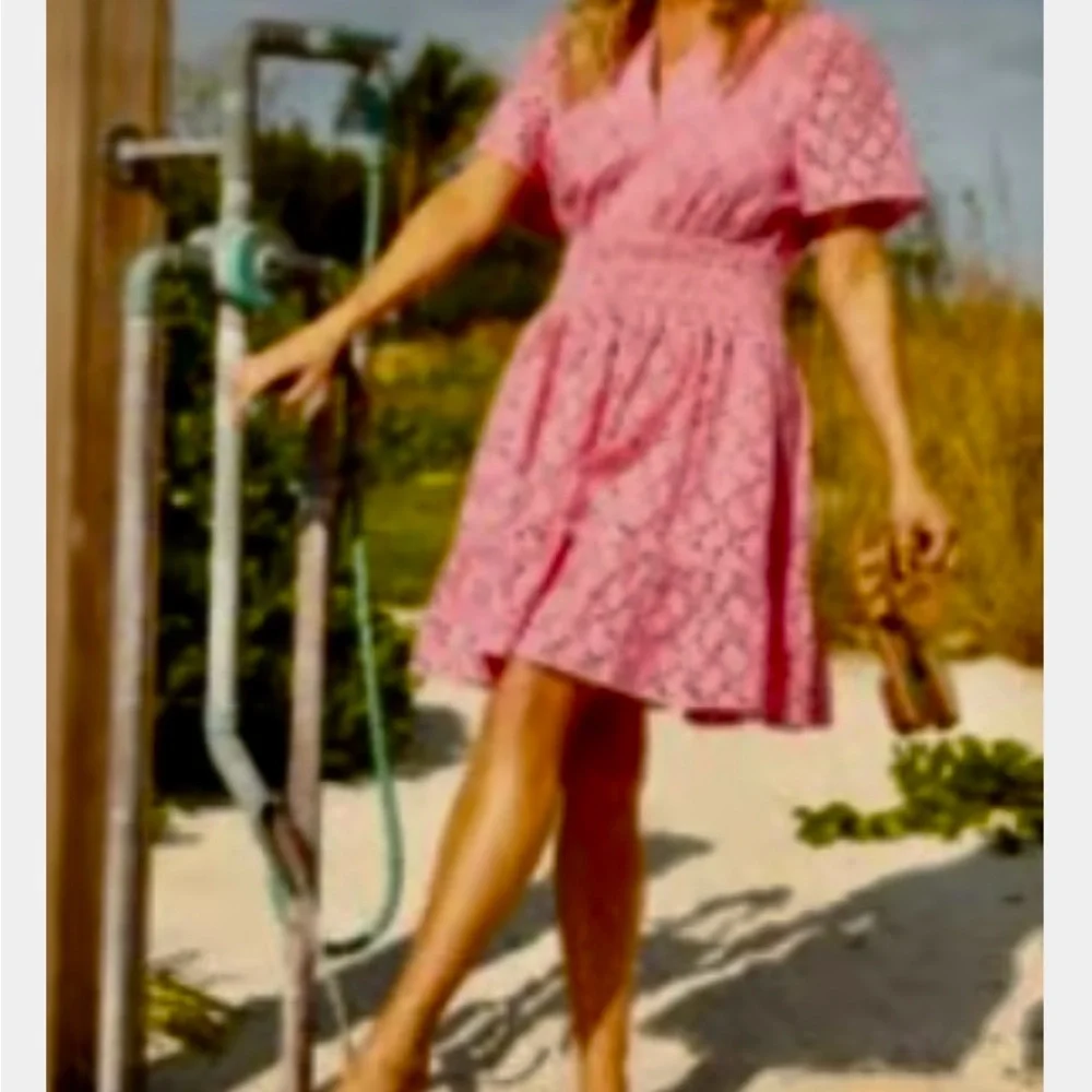 Draper James Wilson Pink Eyelet Whimsical Feminine Mini Dress New With Tags XL - Picture 13 of 13